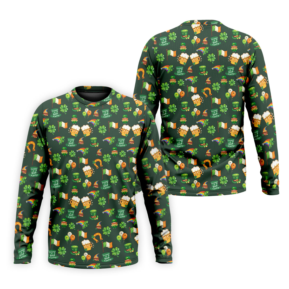 Everyone Is Irish Today Shamrock St Patrick's Day Dark Green Golf Shirt, Polo Shirts For Men, Golf Shirts For Men