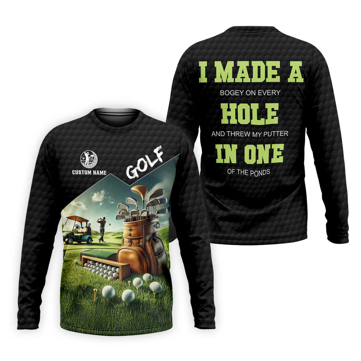 I Made A Bogey On Every Hole Golf  Polo Shirt, Funny Mens Golf Polo, Golf Apparel For Men