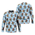 Funny Surfing Santa Bigfoot Christmas Polo Shirt, Mens Golf Polo, Hawaiian Golf Shirt