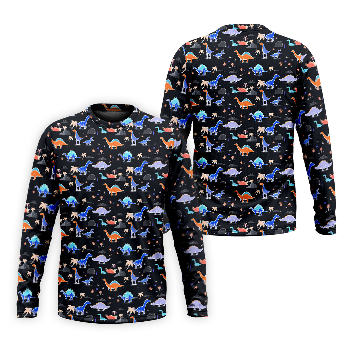 Colorful Dinosaur Hawaiian Golf Shirt, Cute Golf Outfit, Men's Golf Shirt, Polo Shirts For Men