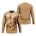Funny Muscle Man Pineapple Beer Hawaiian Golf Shirt, Polo Shirts For Men, Golfing Apparel