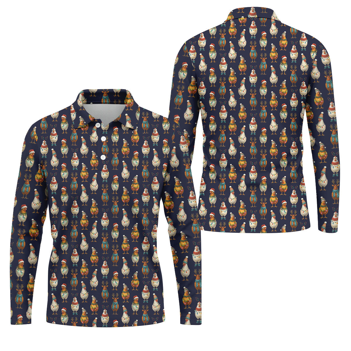 STYLE:Long Sleeve Polo Shirt