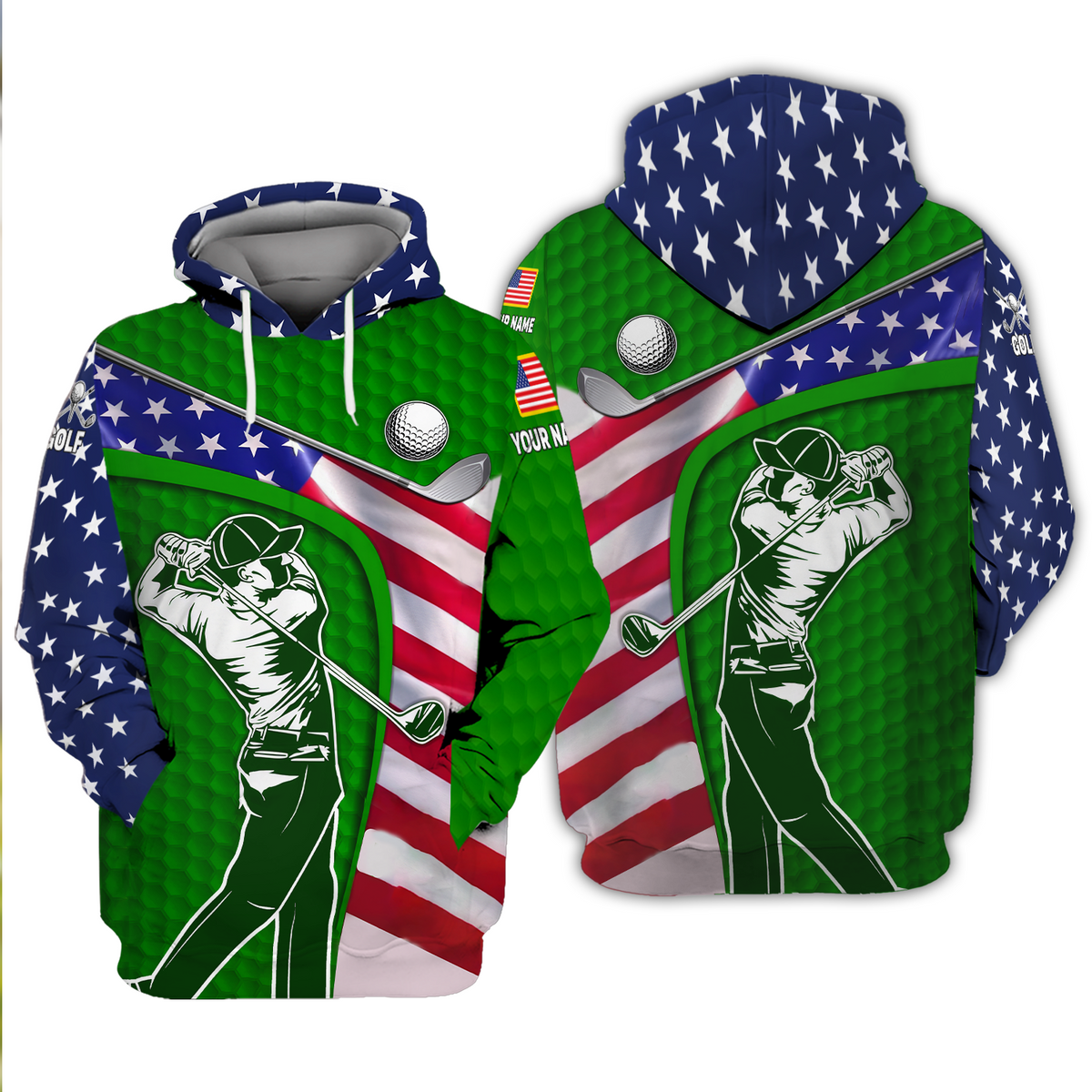 Green Custom Men's Golf Polo Shirt, Golfing Apparel, Mens Golf Gift