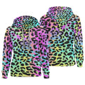 Rainbow Leopard Print Womens Golf Polo Shirt, Golfing Apparel, Womens Golf Gifts