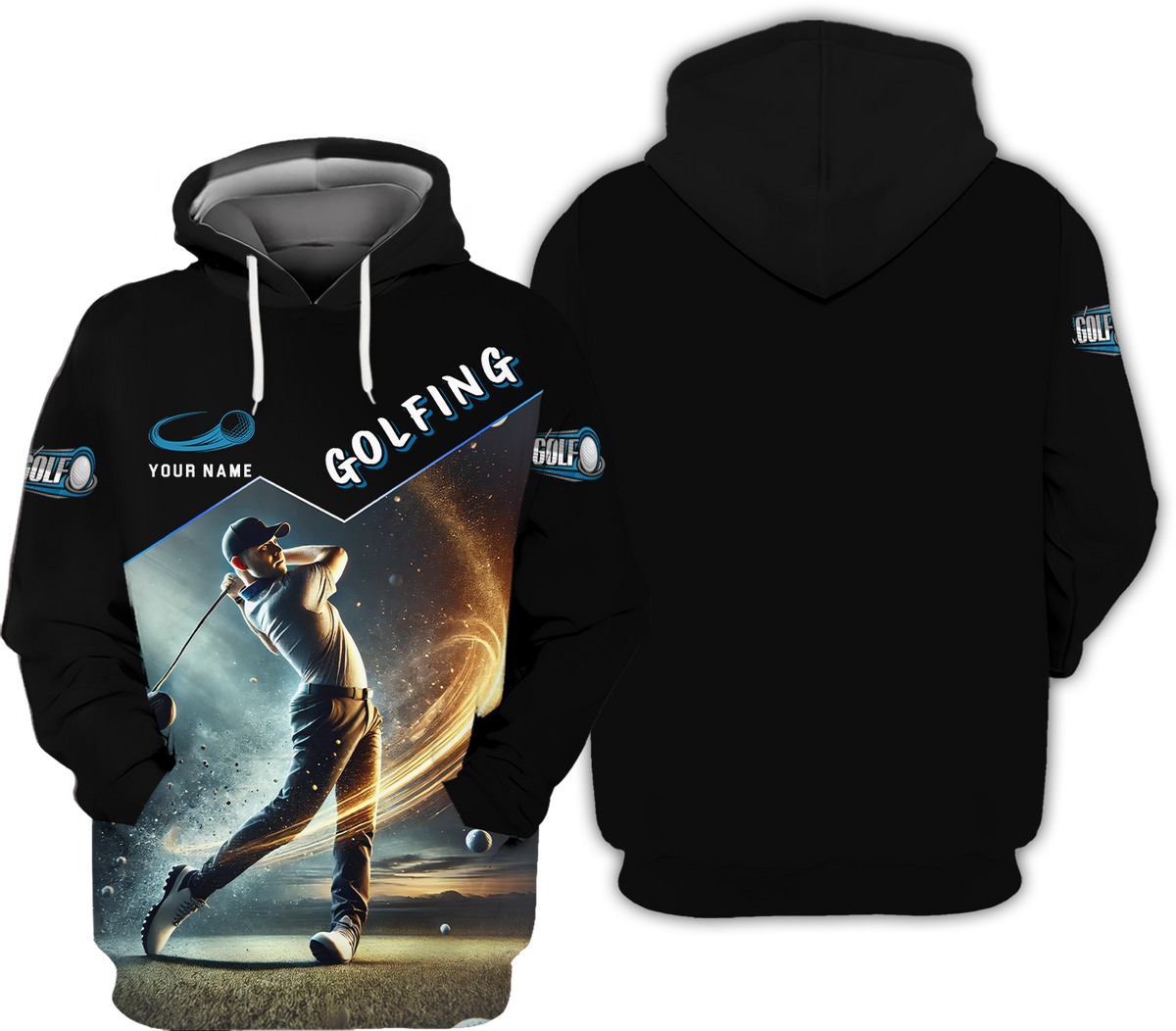 Golf Swing Custom Golf Polo Shirt, Golfing Apparel, Gift For Golfers