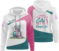 I Know I Play Like A Girl Try To Keep Up Custom Womens Golf Polo Shirt, Golfing Apparel, Womens Golf Gifts