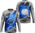 Blue Phoenix Custom Golf Polo Shirt, Golf Apparel, Golf Gift For Men