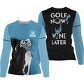 Golf Now Wine Later Custom Womens Golf Polo Shirt, Golfing Apparel, Womens Golf Gifts