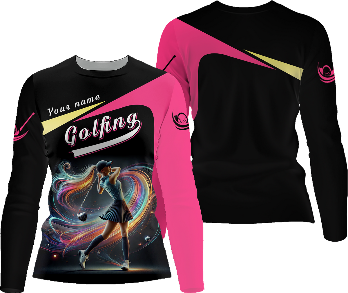 Colorful Swing Shirt, Golfing Custom Womens Golf Polo Shirt, Funny Golf Shirt, Gift For Golfers