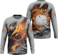 Fire Phoenix Custom Golf Polo Shirt, Golf Apparel, Golf Gift For Men