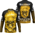 Hello Darkness My Old Fire Skull Golf Polo Shirt, Golf Apparel, Golf Gift For Men