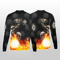 Skull And Fire Custom Golf Polo Shirt, Gift For Golfers, Golf Gift For Men