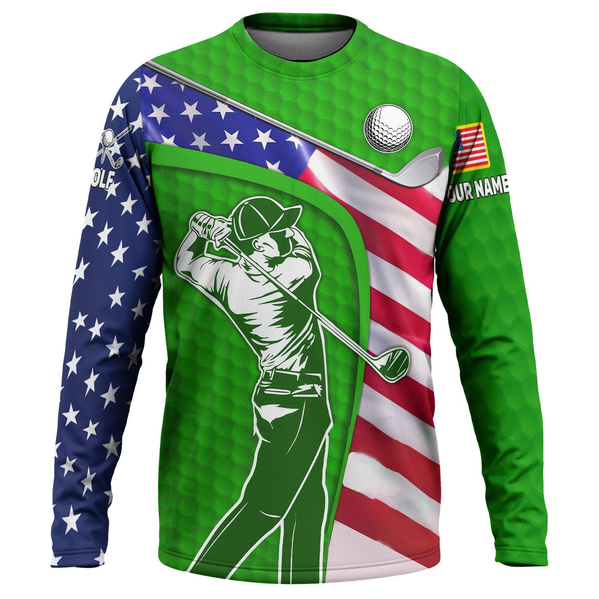 Green Custom Men's Golf Polo Shirt, Golfing Apparel, Mens Golf Gift
