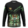 Golf King Green Fire, Custom Name Men's Golf Polo Shirt, Funny Golf Polo Shirt, Gift For Golfers