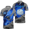 Blue Phoenix Custom Golf Polo Shirt, Golf Apparel, Golf Gift For Men