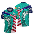 Cyan Custom Men's Golf Polo Shirt, Golfing Apparel, Mens Golf Gift