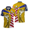 Yellow Custom Men's Golf Polo Shirt, Golfing Apparel, Mens Golf Gift