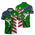 Green Custom Men's Golf Polo Shirt, Golfing Apparel, Mens Golf Gift