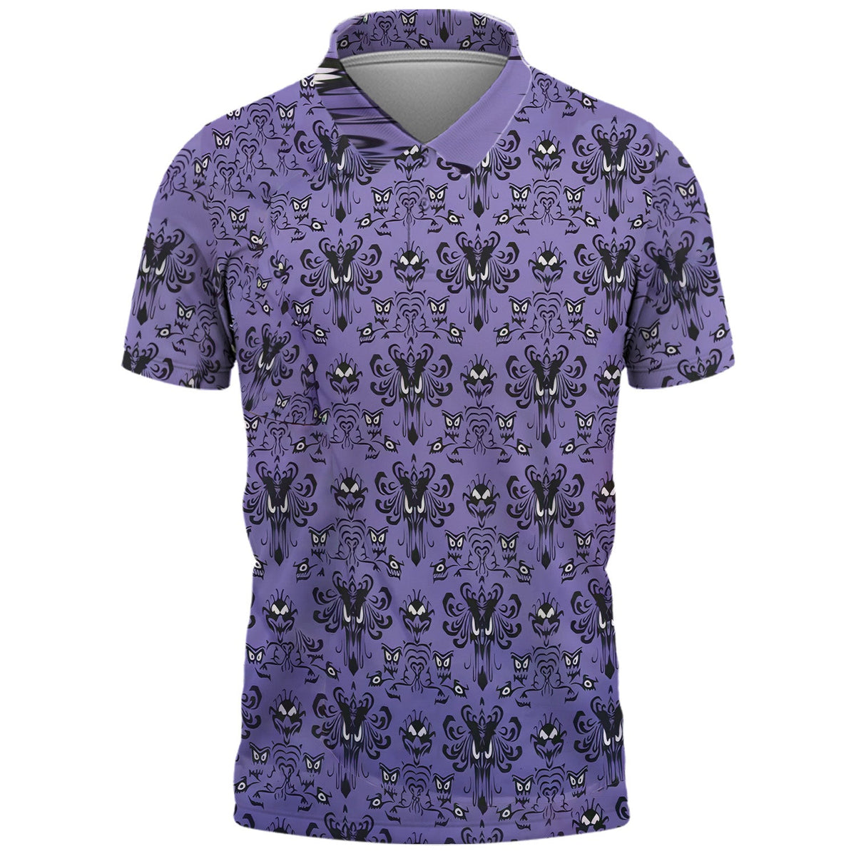 Hitchhiking Ghosts Men's Golf Polo Shirt, Halloween Golfing Apparel, Mens Golf Gift