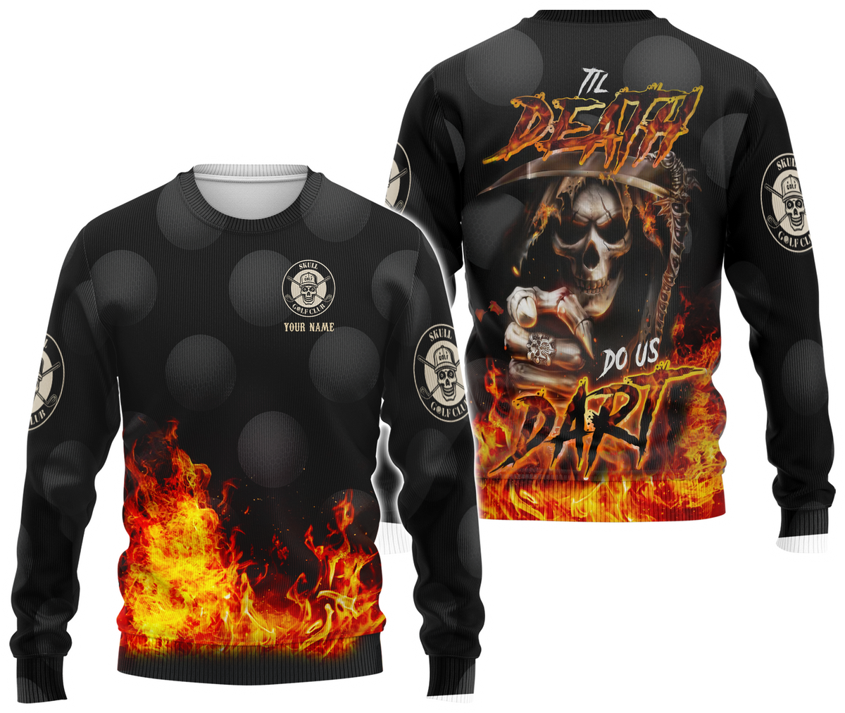 Golfing Wrong Skull Custom Golf Shirt, Gift For Golfers, Golf Gift For Men