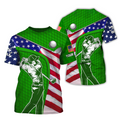 Green Custom Men's Golf Polo Shirt, Golfing Apparel, Mens Golf Gift