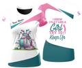 I Know I Play Like A Girl Try To Keep Up Custom Womens Golf Polo Shirt, Golfing Apparel, Womens Golf Gifts