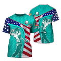 Cyan Custom Men's Golf Polo Shirt, Golfing Apparel, Mens Golf Gift