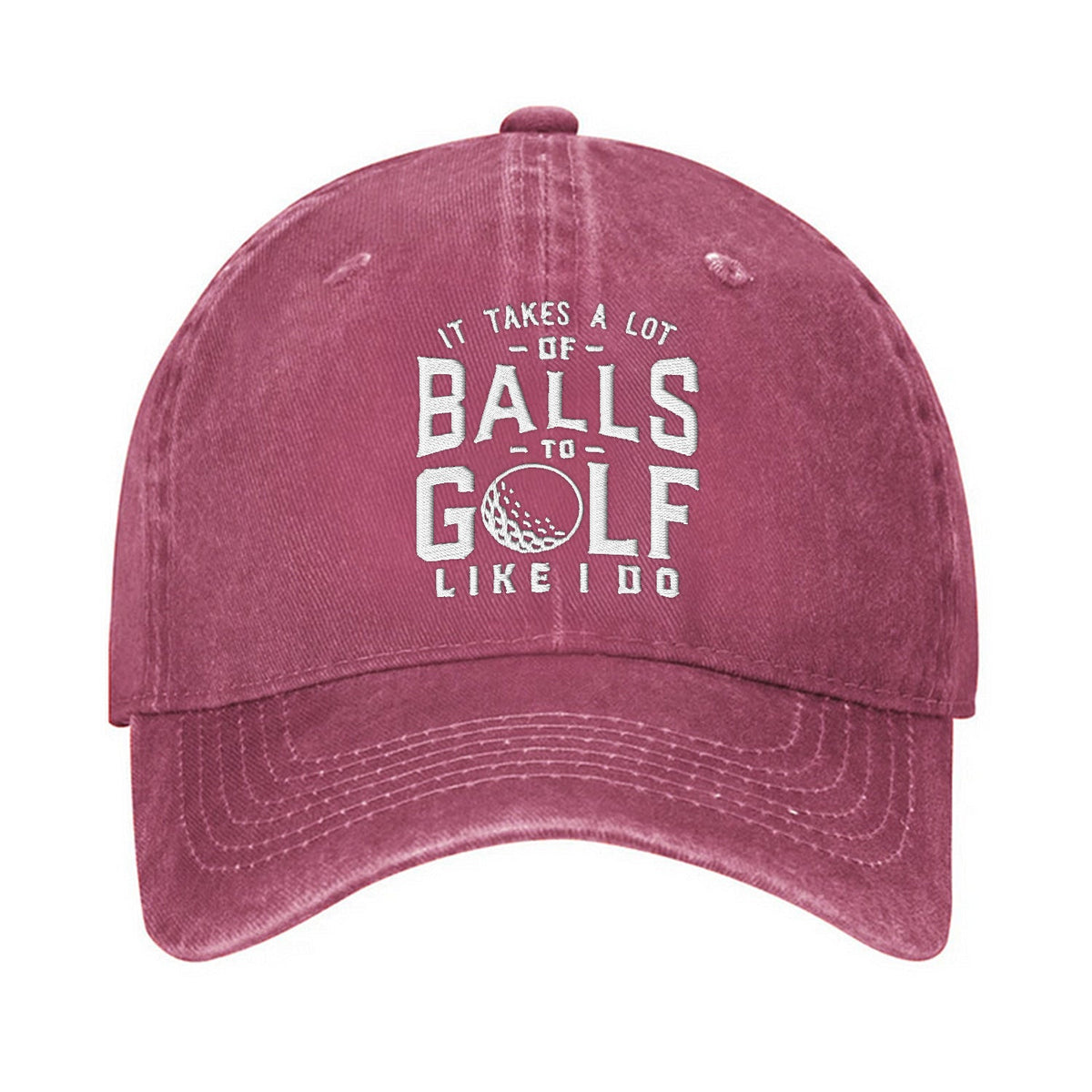 It Takes A Lot Of Balls To Golf Like I Do Embroidered Baseball Cap, Funny Golf Hat, Dad Golf Gift
