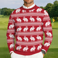 Reindeer Humping Seamless Pattern Golf Shirt, Golf Ugly Sweater, Christmas Golf Shirt, Golf Sweater