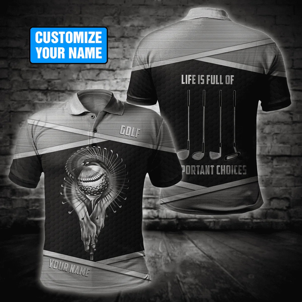 Custom Golf Polo Shirt, Golf Apparel, Golf Gift For Men