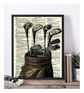 Vintage Golf Club Canvas, Golf Canvas Wall Art, Gifts For Golf Lovers