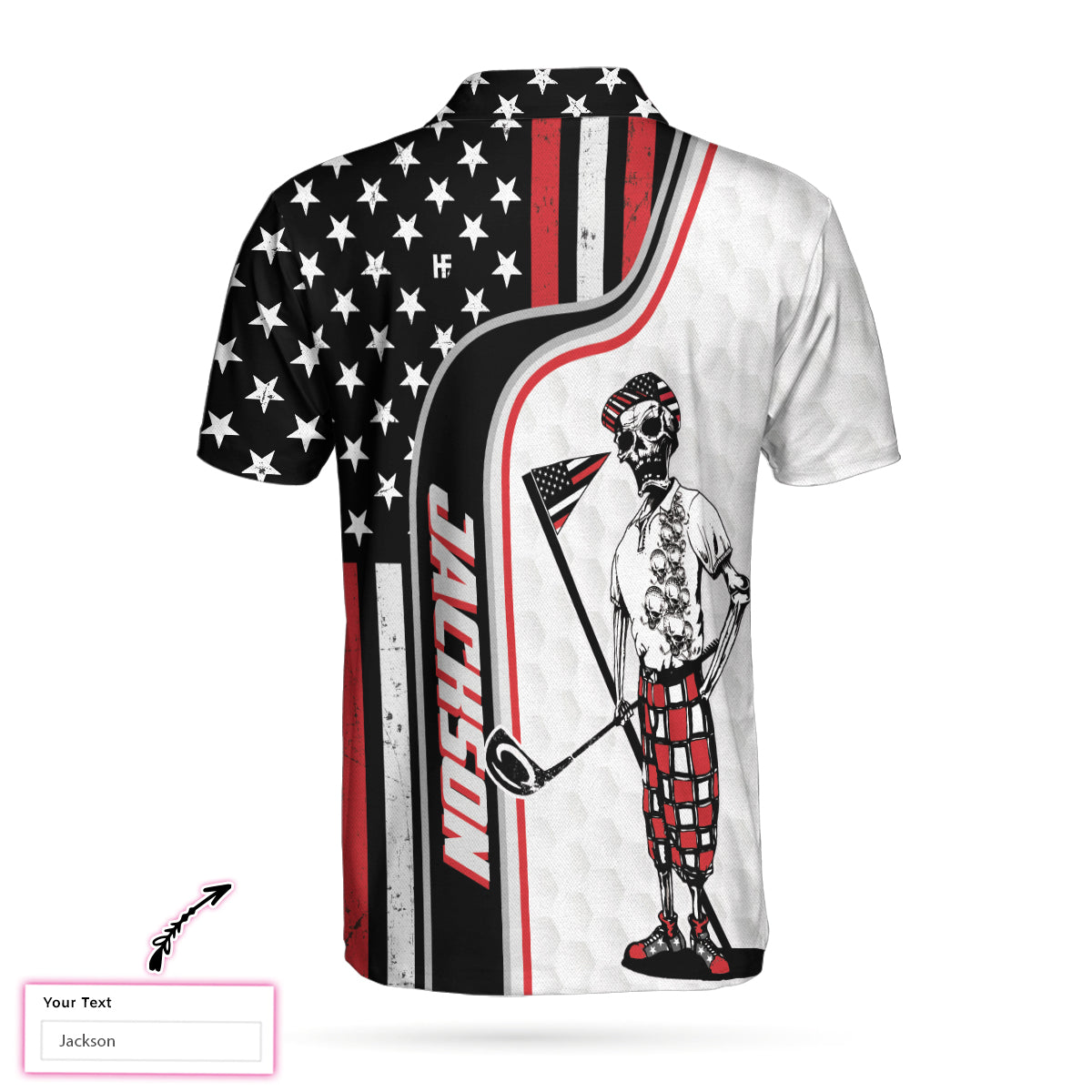 Ghost Golfer Men's Polo Shirt, Golfing Apparel, Mens Golf Gift