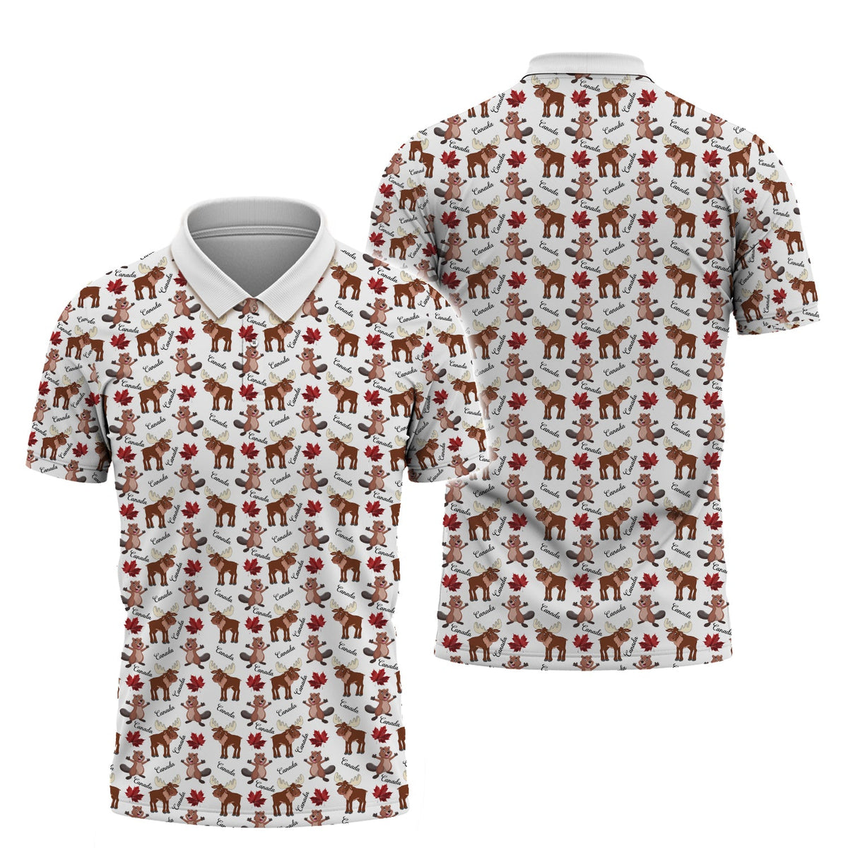 Wildlife Golfing Men's Golf Polo Shirt, Golfing Apparel, Mens Golf Gift