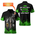 I Make Golf Ball And Beer Disappear Custom Golf Polo Shirt, Skull Golf Shirt, Gift For Golfers