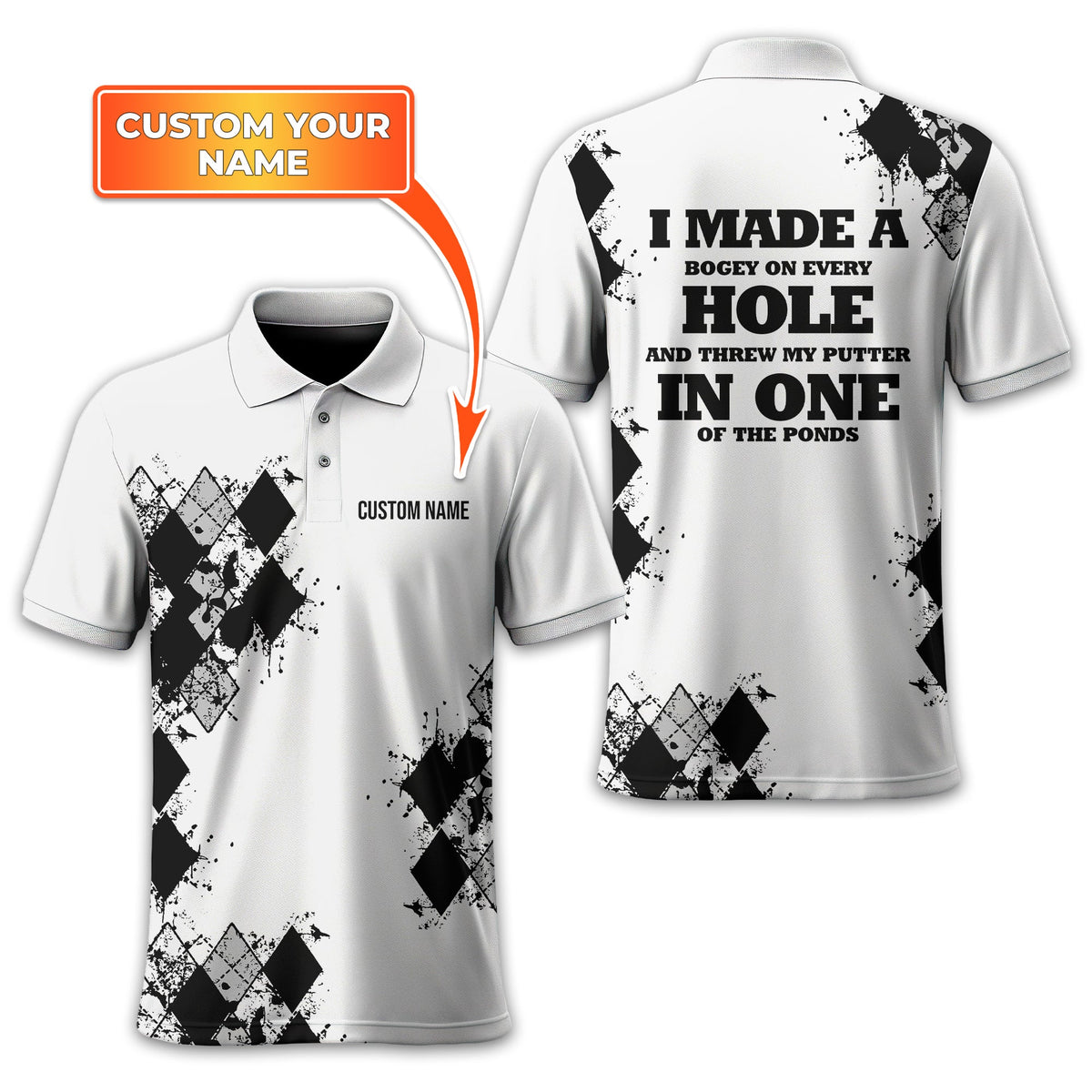I Made A Bogey Personalized Golf Polo Shirt, Golf Shirt, Gift For Golfers