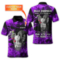 Hello Darkness My Old Friend, Custom Polo Golf Shirt, Present For Golfer