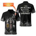 I Make Golf Ball And Beer Disappear Custom Golf Polo Shirt, Skull Golf Shirt, Gift For Golfers