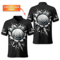 Personalized Black Golf Polo Shirt, Golf Shirt, Gift For Golfers