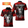 Hello Darkness My Old Friend, Custom Polo Golf Shirt, Present For Golfer