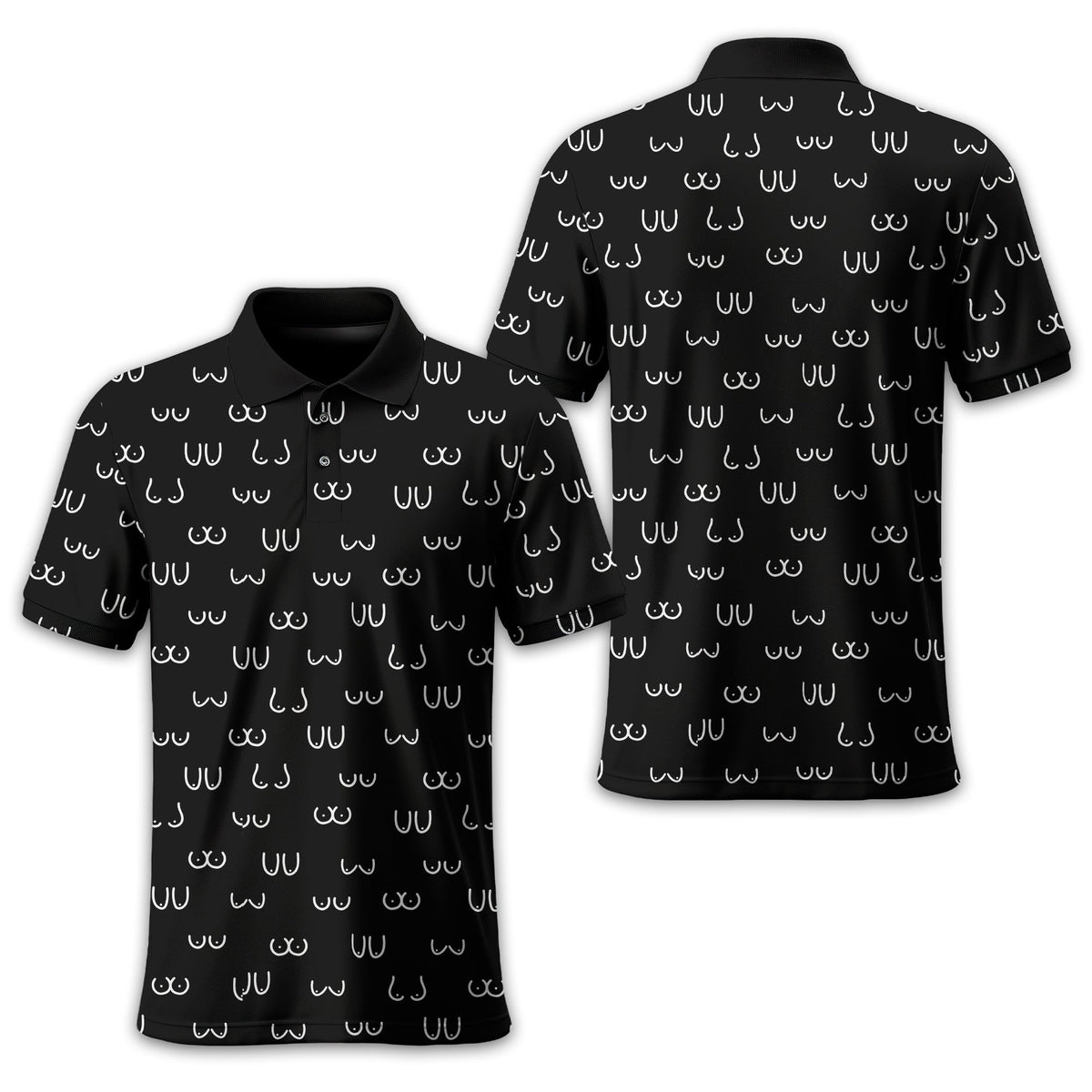 Funny Pattern Men Golf Polo Shirt, Gift For Golfers, Golf Gift For Men