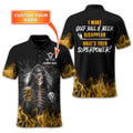 I Make Golf Ball And Beer Disappear Custom Golf Polo Shirt, Skull Golf Shirt, Gift For Golfers
