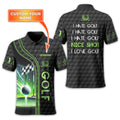 I Hate Golf Nice Shot I Love Golf, Personalized Golf Shirt, Unique Gift For Golfer, Funny Golf Polo Shirt