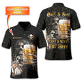 Golf And Beer Personalized Polo Golf Shirt, Gift For Golfers, Golf Gift Ideas