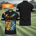 Custom Men's Golf Polo Shirt, Golfing Apparel, Funny Beer Golf Shirt, Gift For Golfers