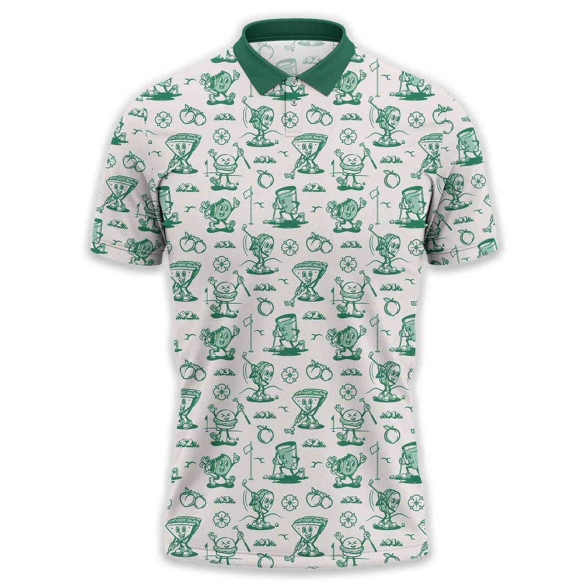 Breakfast Balls Men's Golf Polo Shirt, Golfing Apparel, Gift For Golfers