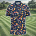 Ron Swanson Men's Golf Polo Shirt, Golfing Apparel, Gift For Golfers