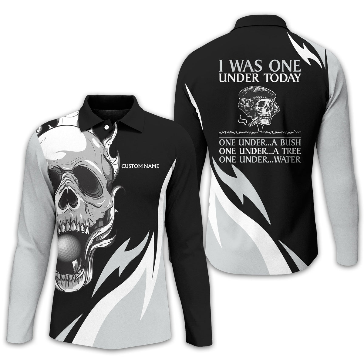 I Was One Under Today Personalized Golf Polo Shirt, Golf Shirt For Men, Gift For Golfers