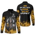 I Make Golf Ball And Beer Disappear Custom Golf Polo Shirt, Skull Golf Shirt, Gift For Golfers
