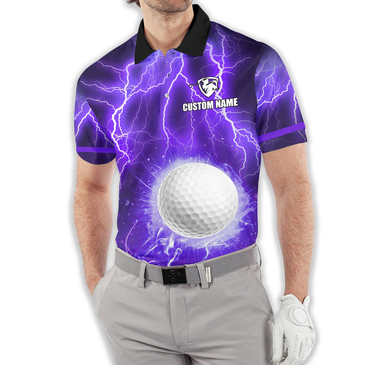 Custom Men's Golf Polo Shirt With Team Name, Golfing Apparel, Gift For Golfers