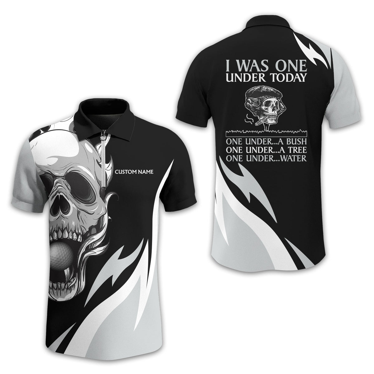 I Was One Under Today Personalized Golf Polo Shirt, Golf Shirt For Men, Gift For Golfers
